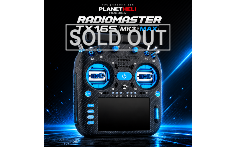RADIOMASTER TX16S MK3 MAX Radio Controller Mode 2 BLUE - ELRS Module